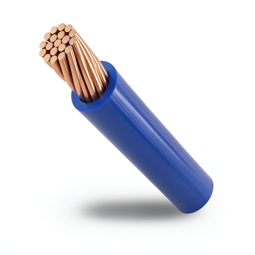 6mm Stranded Electrical Wire 450/750V Copper Conductor PVC Insulated Blue