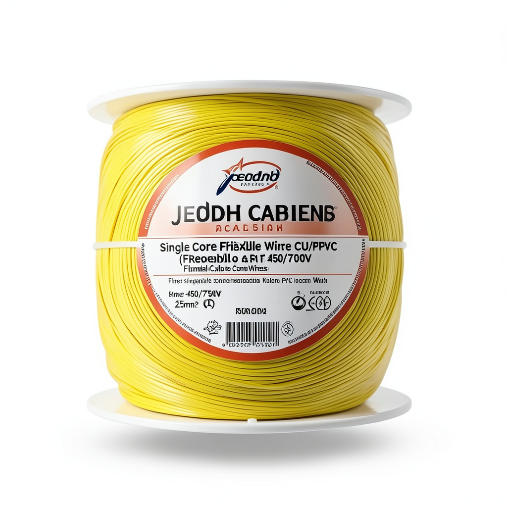 Single Core Flexible Wire CU/PVC 25mm2, 450/750V, Yellow | Jeddah Cables Company