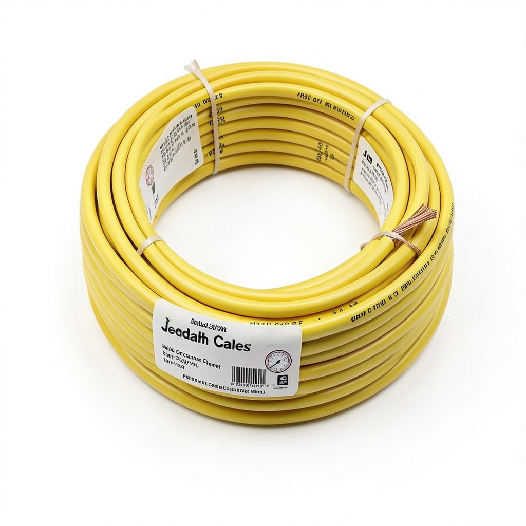 سلك نحاس شعر CU/PVC مقاس 50mm2، 450/750 فولت، أصفر | شركة كابلات جدة