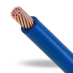 لفة سلك كهرباء مجدول 35mm 450/750 فولت موصل نحاس معزول PVC لون أزرق
