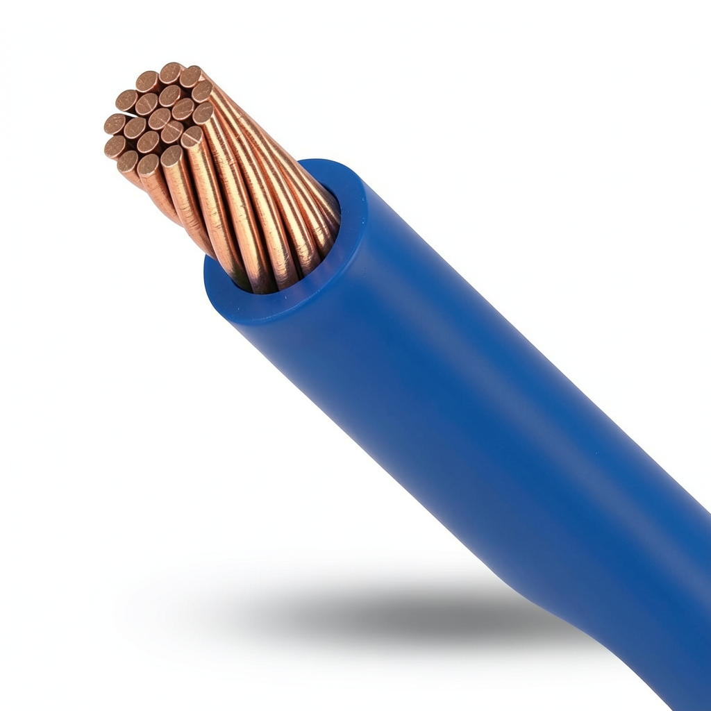 سلك كهرباء مجدول 70 ملم 450/750 فولت موصل نحاس معزول PVC لون أزرق