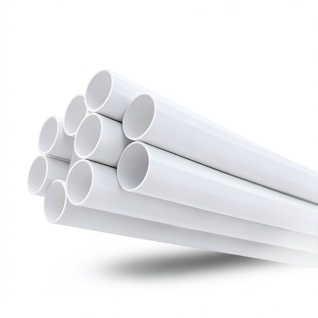 مواسير بلاستيك UPVC مقاس 3/4 إنش سمك 1.54 مم لون أبيض
