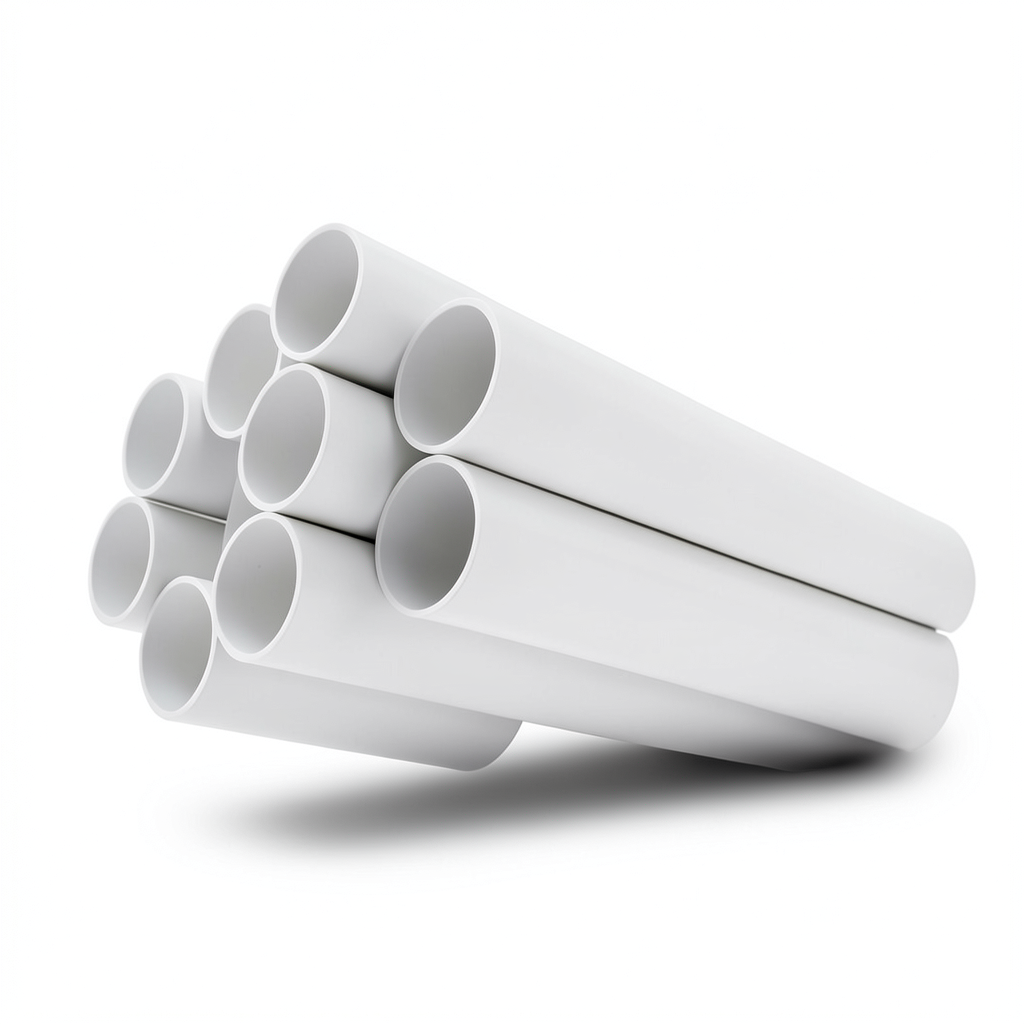 مواسير بلاستيك UPVC ضغط 13.8 بار مقاس 1 إنش سمك 1.6 مم لون أبيض