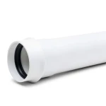 UPVC Plastic Pipe PN 6 Bar Class 3, Size 125 mm, Thickness 3.7 mm, White Color