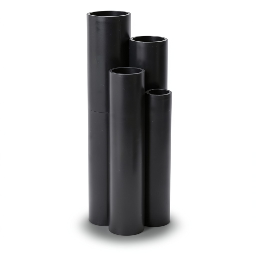 HDPE Pipe Pressure 10 Bar PE 100 Size 180 mm Thickness 9.5 mm Black