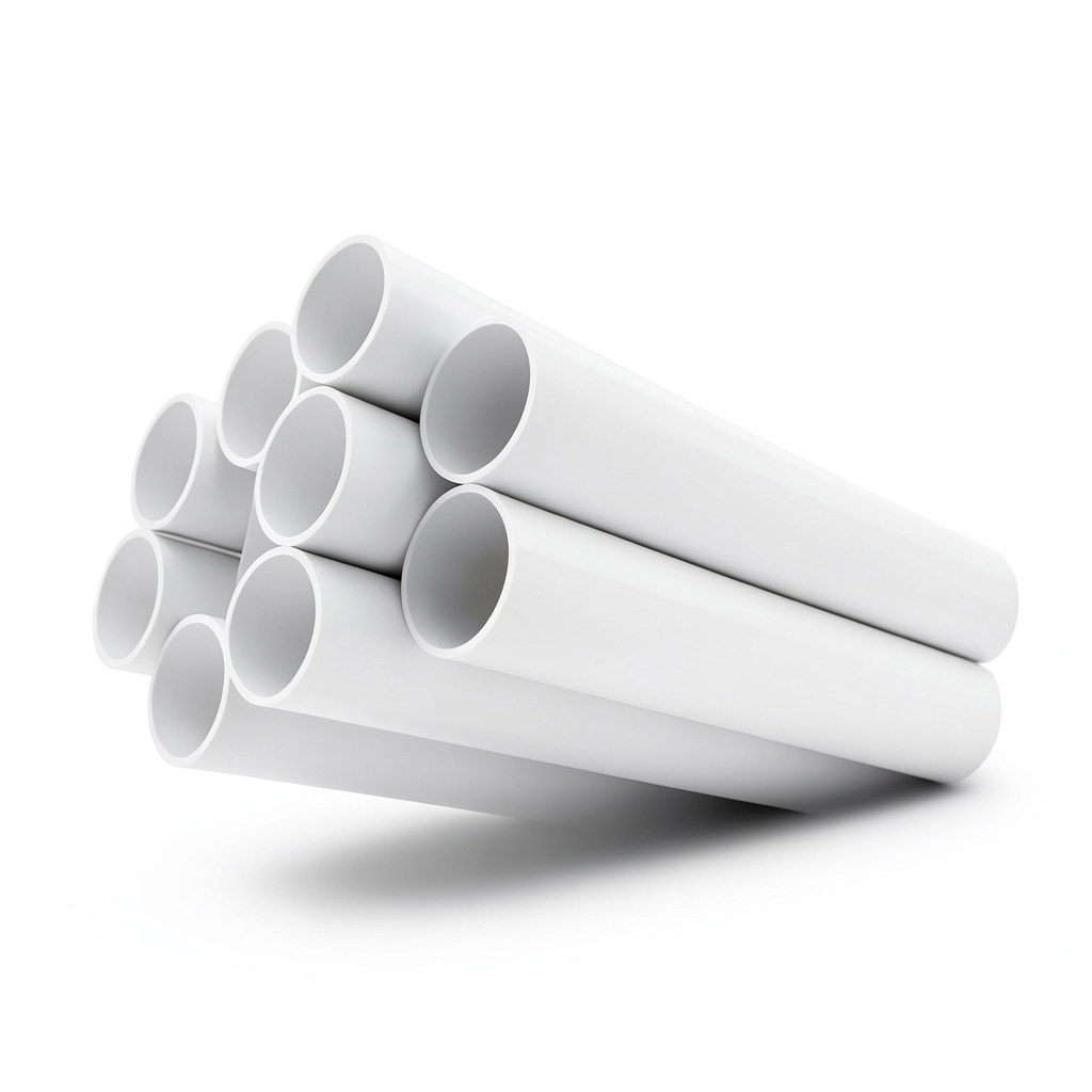 مواسير بلاستيك UPVC ضغط 13.8 بار مقاس 1 1/2 إنش سمك 2.29 مم لون أبيض
