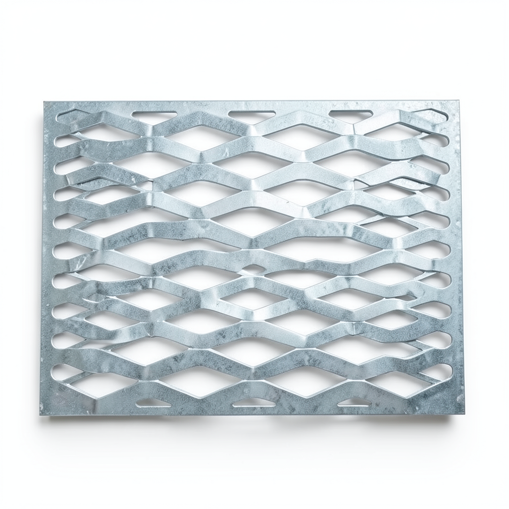 Galvanized Steel Expanded Metal Mesh Thickness 3 mm Width 2.44 M Length 1 M