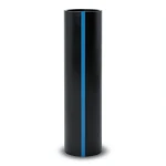 High Density Polyethylene Pipe Pressure 10 Bar PE 100 Size 200 mm Thickness 11.9 mm Black