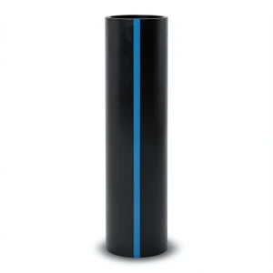 High Density Polyethylene Pipe Pressure 10 Bar PE 100 Size 200 mm Thickness 11.9 mm Black