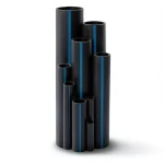 أنابيب HDPE ضغط 16 بار PE 80 مقاس 140 مم سمك 12.7 مم لون أسود