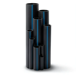 أنابيب HDPE ضغط 16 بار PE 80 مقاس 140 مم سمك 12.7 مم لون أسود