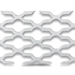 Hot Rolled Expanded Metal Mesh 1.2 mm Wire Diameter, Size 2.44×7 M, Mozakhraf Design