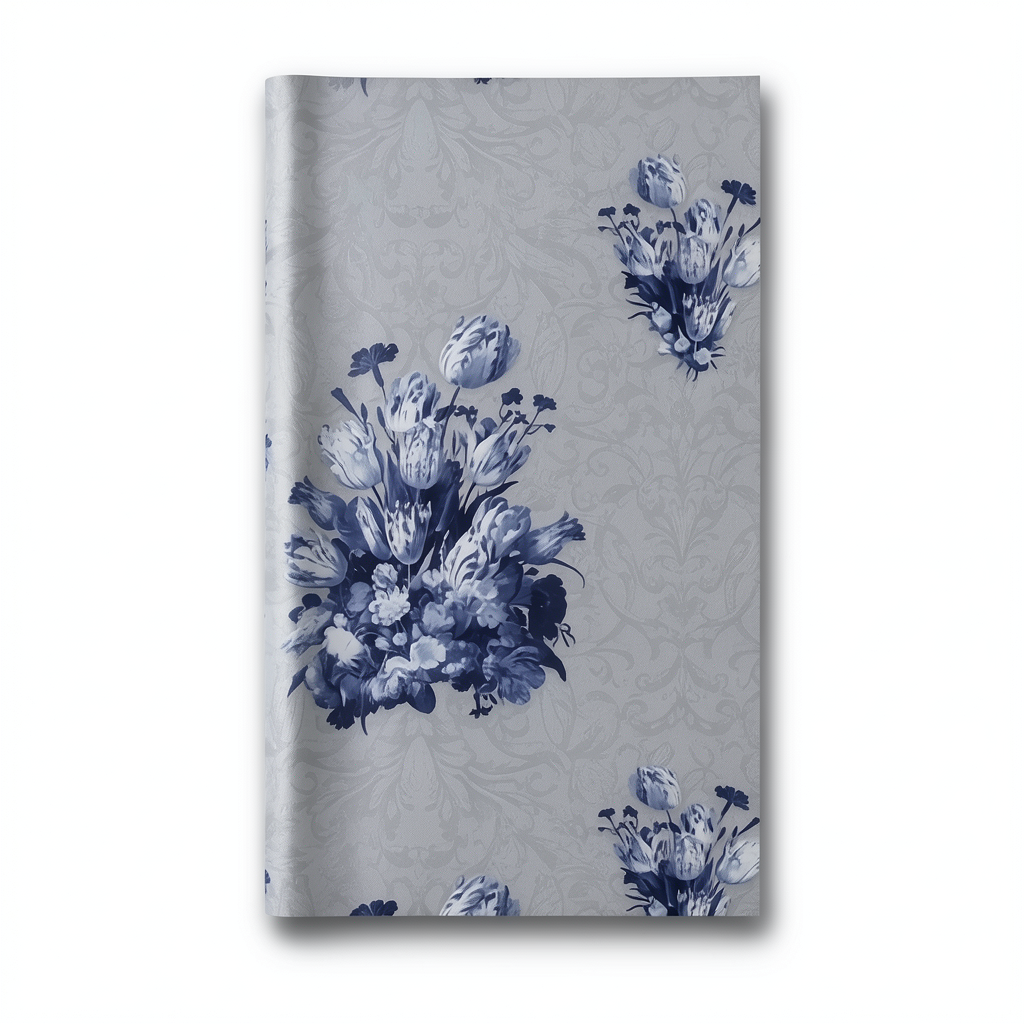 Floral Wallpaper Gray Color 10m x 0.53m Model 17805