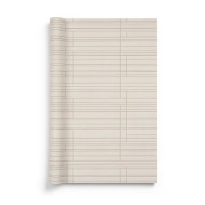 Floral Wall Decoration 10m x 0.53m Beige Color, Model 17812