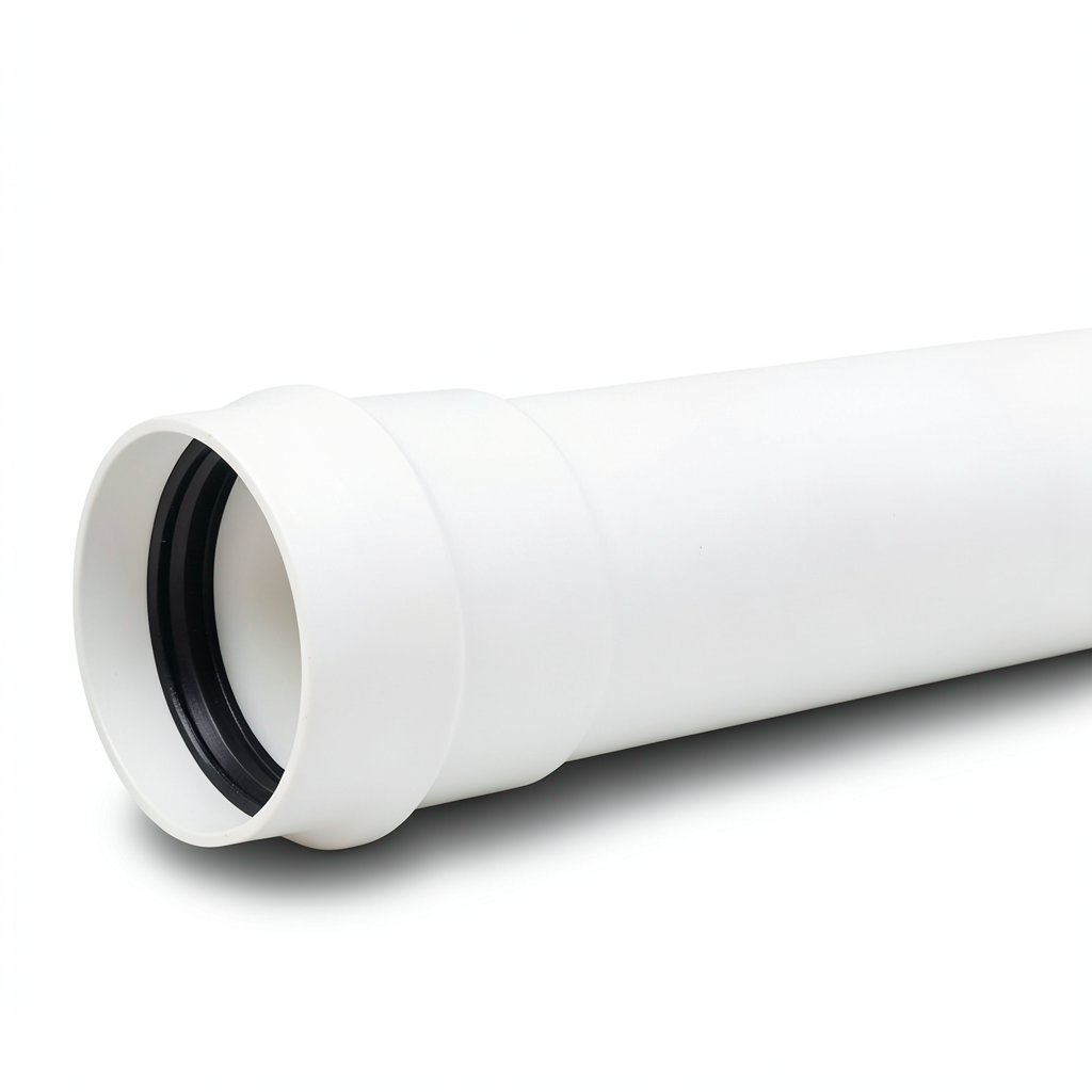 مواسير UPVC ضغط 6 بار كلاس 3، مقاس 75 mm، سماكة 2.2 mm، لون أبيض