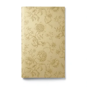 Dutch Floral Wall Covering 10m x 0.53m Gold Color, Model 17815