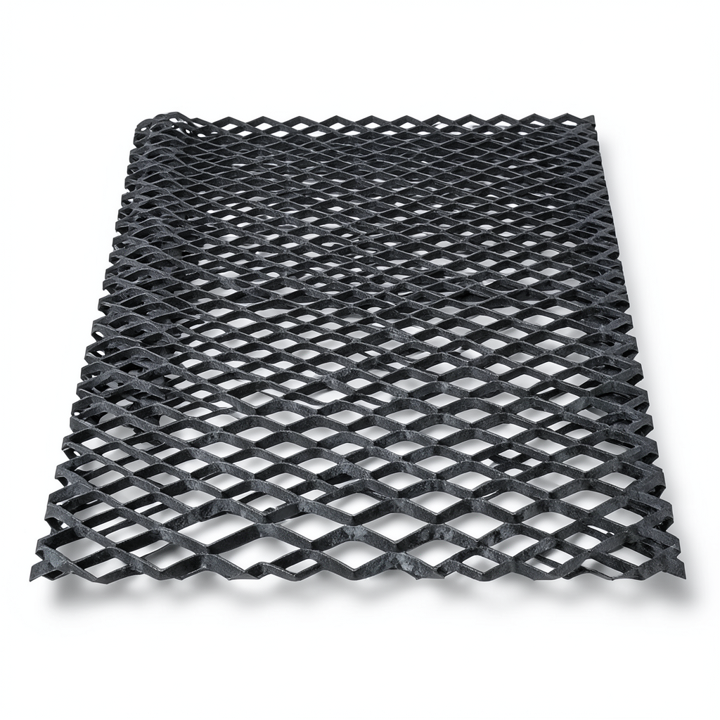 Hot Rolled Black Steel Expanded Metal Mesh Thickness 3.8 mm Width 2.44 m Length 1 m