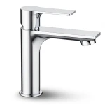Italian Automatic Washbasin Mixer Brass Short Chrome Color