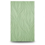 Wavy Wall Decoration 10m x 0.53m Green Color