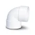 كوع UPVC 87.5° مقاس 1/2 إنش لون أبيض - Image 1