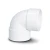 كوع بلاستيك UPVC 87.5° مقاس 1 إنش أبيض - Image 1