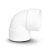 UPVC Plastic Elbow 87.5° 1 1/2 Inch White - Image 1
