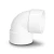 كوع UPVC 87.5° مقاس 1/4 1 إنش لون أبيض - Image 1