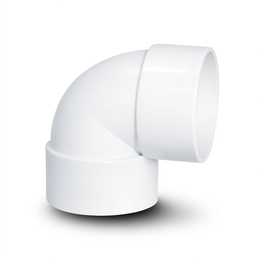 UPVC Plastic Elbow 87.5° 4 Inch White