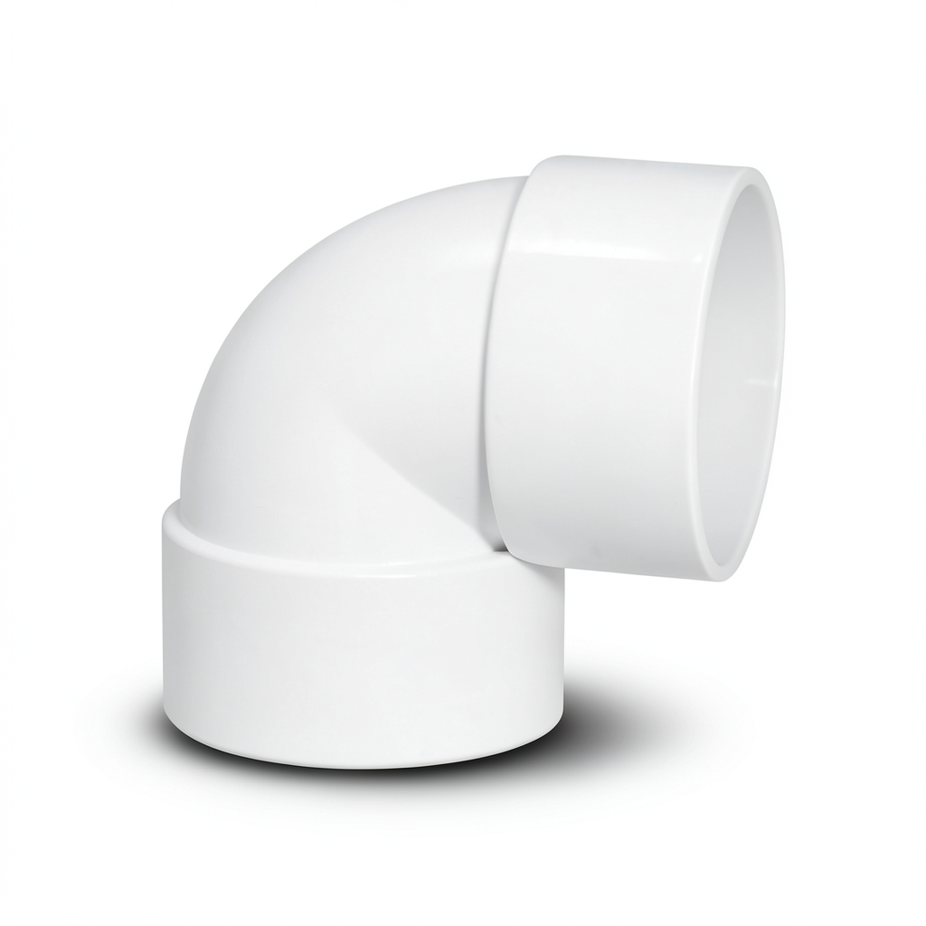 UPVC Plastic Elbow 87.5° Size 6 Inch White Color