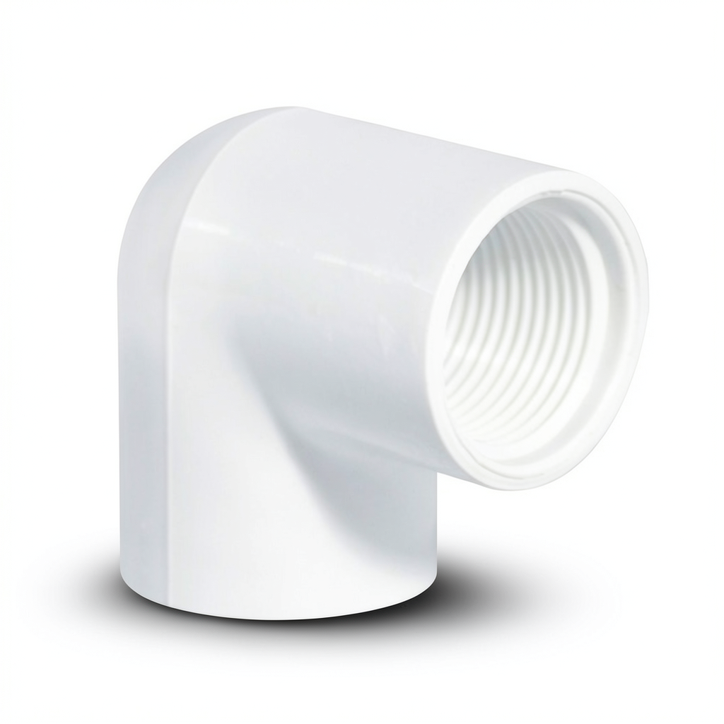 كوع UPVC 87.5° بسن داخلي مقاس 1/2 Inch لون أبيض