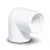 كوع بلاستيك UPVC 87.5° بسن داخلي مقاس 1 1/2 إنش أبيض - Image 1