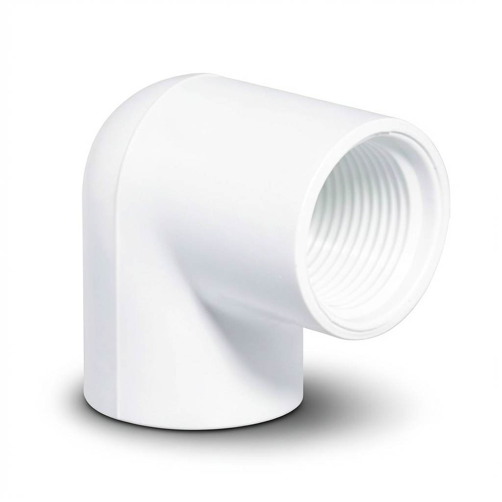 UPVC Plastic Elbow 87.5° With Female Thread 1 1/2 Inch White