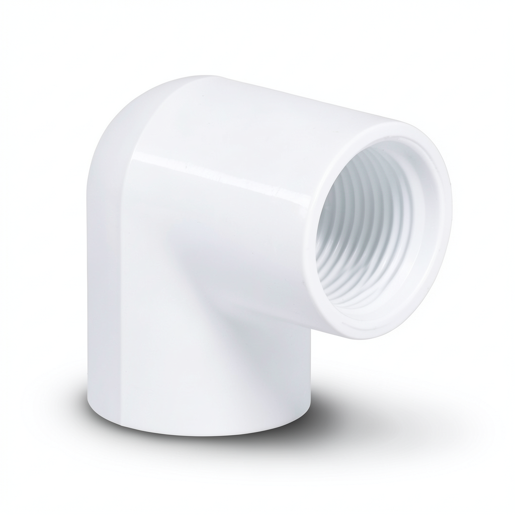 UPVC Plastic Elbow 87.5° With Female Thread 2 Inch White