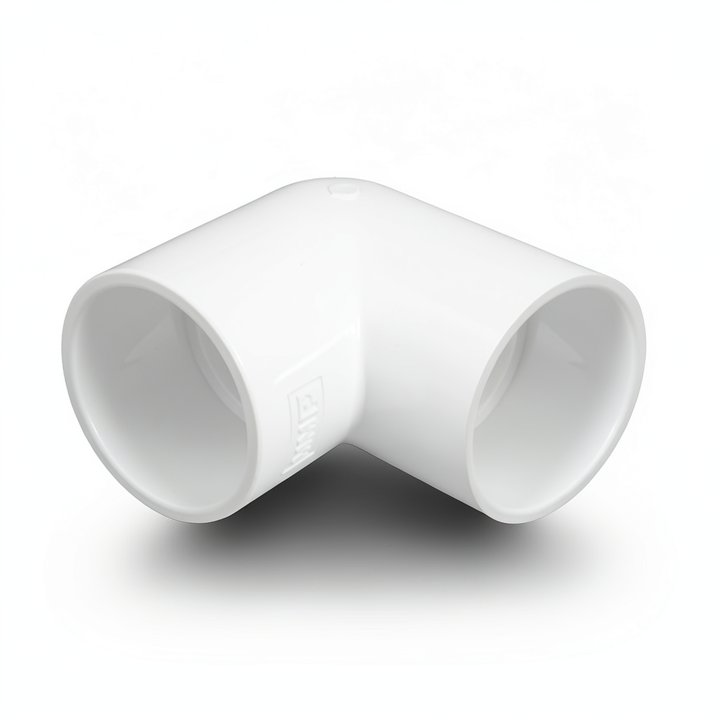 كوع بلاستيك UPVC زاوية 90° مقاس ½ إنش أبيض
