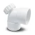 كوع بلاستيك UPVC زاوية 87.5° بسدة 2 إنش أبيض - Image 1