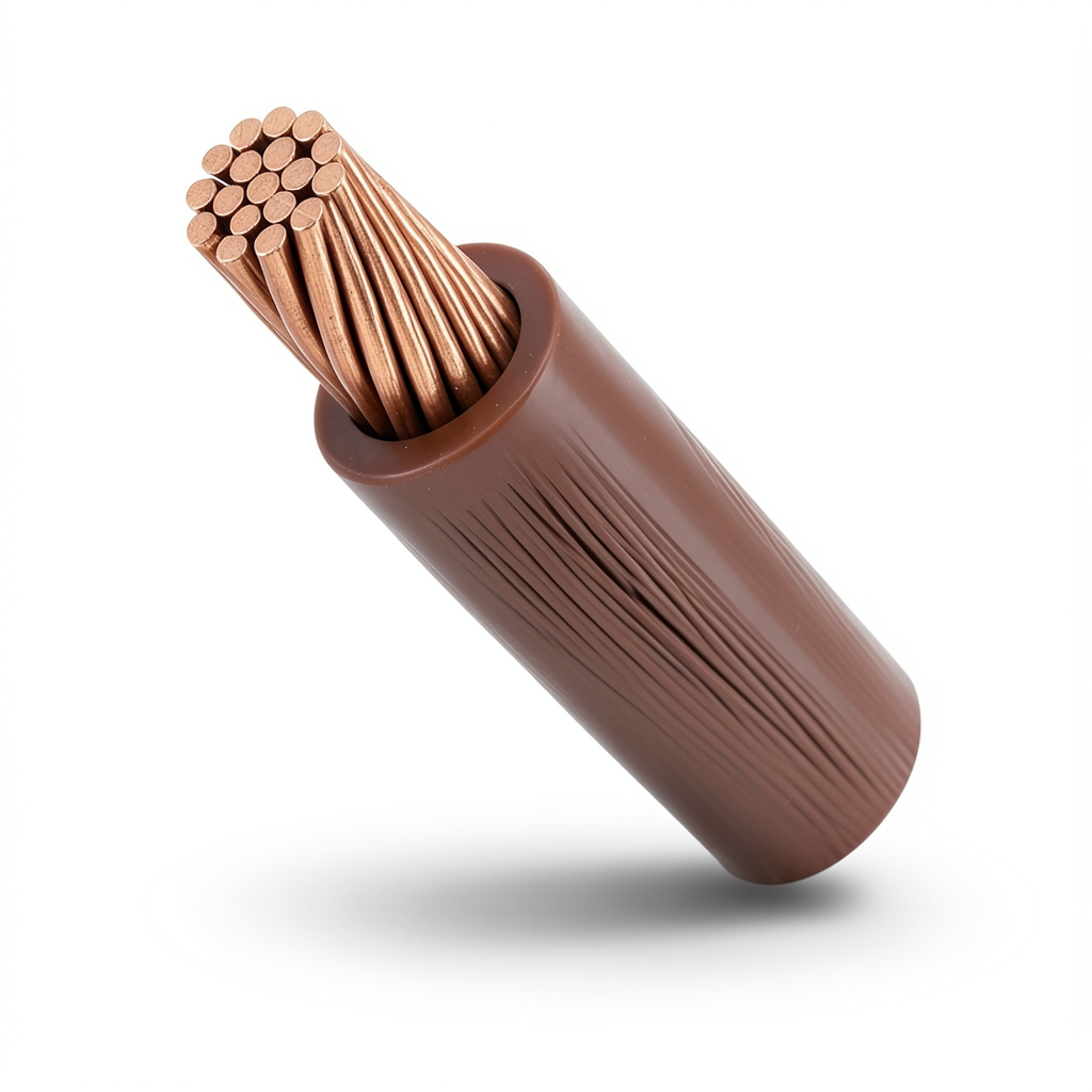 10 sq mm Stranded Copper Wire 450/750V PVC Insulation, Brown