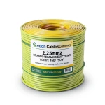 2.5mm2 Stranded Copper Earthing Electric Wire 450/750V, Yellow/Green | Jeddah Cables Company