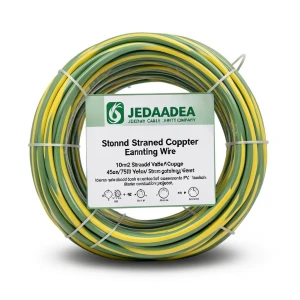 سلك تأريض نحاس مجدول 10mm2 جهد 450/750 فولت، أخضر/أصفر | شركة كابلات جدة