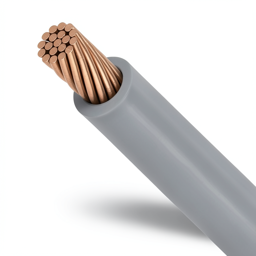 سلك مجدول نحاس 1.5mm، 450/750 فولت، عزل PVC رمادي