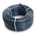 HDPE Plastic Coil Pipe PN 12.5 Bar PE 100 OD 20 mm SDR 11 Black with Blue Stripes