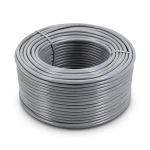 لفة سلك كهرباء مجدول نحاس 6mm، 450/750 فولت، معزول PVC رمادي