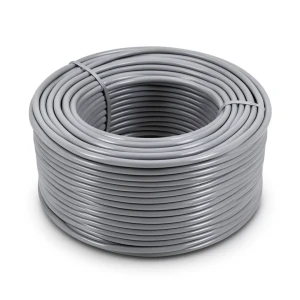 لفة سلك كهرباء مجدول نحاس 6mm، 450/750 فولت، معزول PVC رمادي