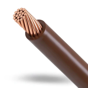 سلك كهرباء مجدول 16 ملم موصل نحاس 450/750 فولت معزول PVC لون بني