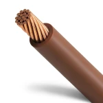 سلك مجدول نحاس 10 ملي 450/750 فولت عزل PVC بني
