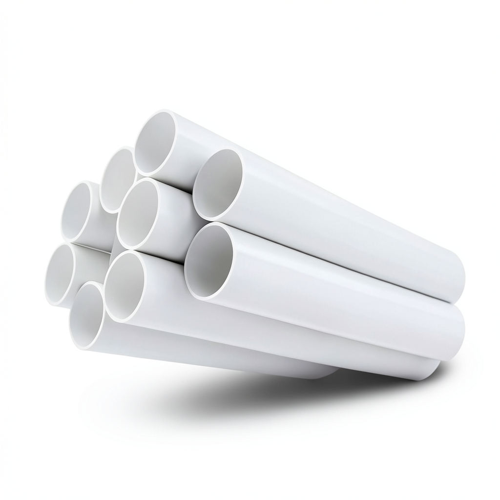 مواسير UPVC ضغط 17.2 بار مقاس 3 إنش سمك 5.23 مم لون أبيض