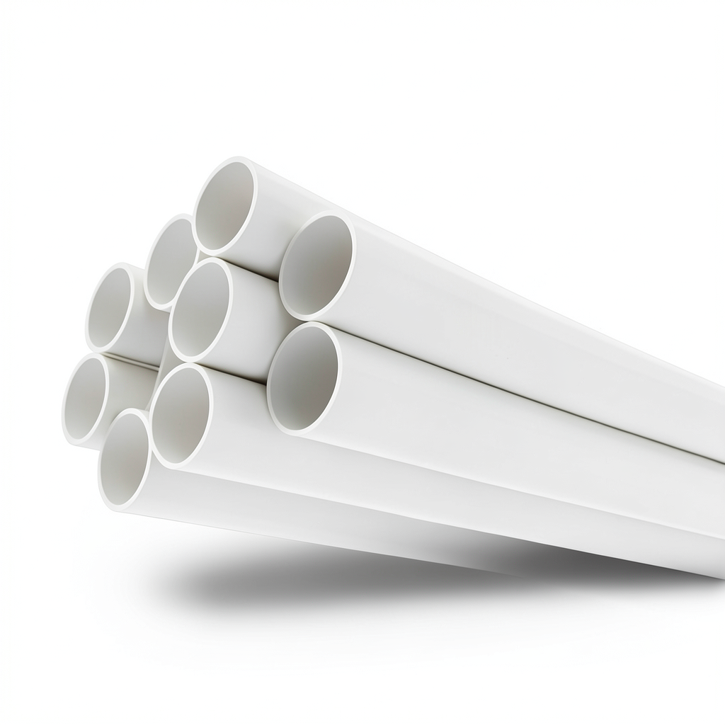مواسير UPVC مقاس 4 إنش سمك 6.73 مم ضغط 17.2 بار لون أبيض