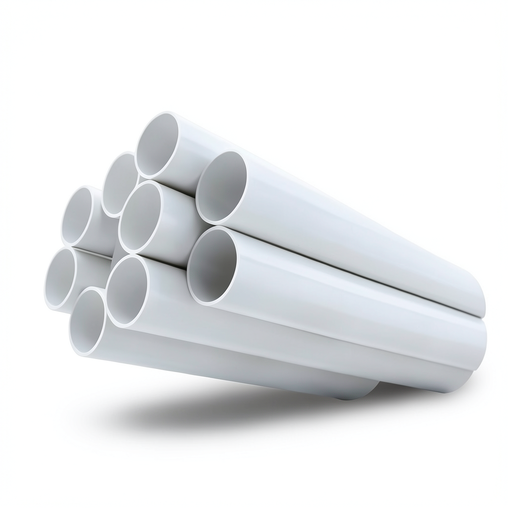 مواسير UPVC ضغط 17.2 بار مقاس 6 إنش سمك 9.91 مم لون أبيض
