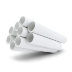 UPVC Plastic Pipe Nominal Pressure 21.7 Bar Size 1/2 inch Thickness 1.57 mm White