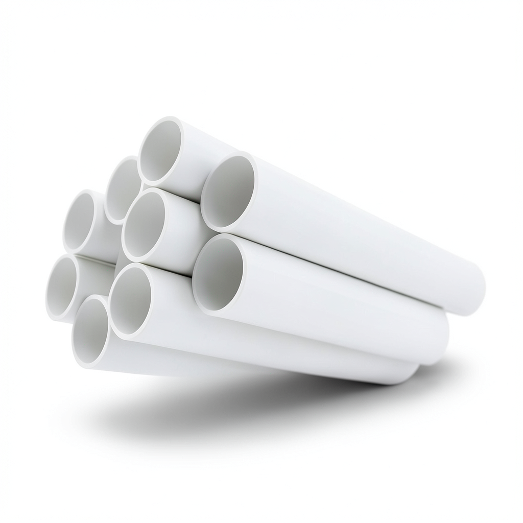UPVC Plastic Pipe Nominal Pressure 21.7 Bar Size 1/2 inch Thickness 1.57 mm White