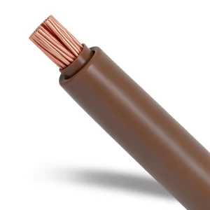 سلك كهرباء مجدول نحاس 95 مم2، عزل PVC جهد 450/750 فولت، بني